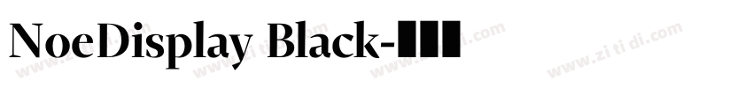 NoeDisplay Black字体转换